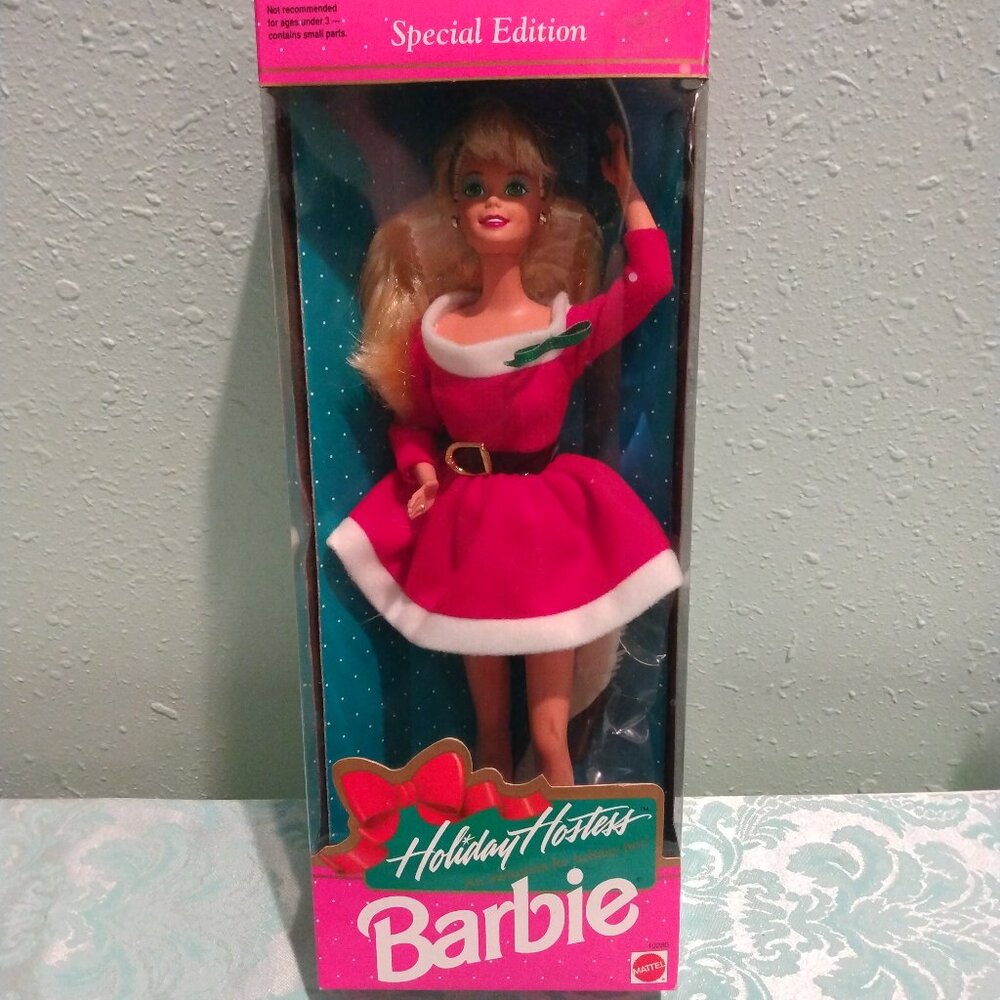Vintage 1992 Mattel Holiday Hostess Barbie Doll special edition